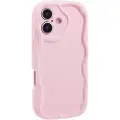 Mtp Products iPhone 16 Candy Color Wavy TPU-deksel - Rosa