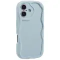 Mtp Products iPhone 16 Plus Candy Color Wavy TPU-deksel - babyblå