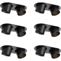 QAZQA Sett med 6 innfelte spotter svart GU10 70mm vippbar 2-lys - Installa