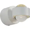 QAZQA Design vegglampe hvit inkl. LED IP44 - Lens