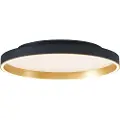 QAZQA Design taklampe svart med gull 60 cm inkl. LED 3-trinns bryter - Ingo