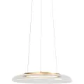 QAZQA Design pendellampe gull og transparent 3-trinns dimbar - Scacrylic