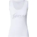 GUESS for woman. W5YP00KCXJ2 Sleeveless top with white embroidered logo (M), Casual, Synthetic, Sleeveless / Straps