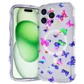 Mtp Products iPhone 15 Pro Wave-Edge Laser Glitter MagSafe-deksel - sommerfugl