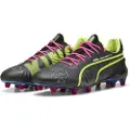 Puma KING ULTIMATE x KIDSUPER FG/AG Football Boots Unisex, Shoes, Black/Electric Lime/Strongray, 42.5