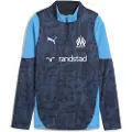 Puma Olympique de Marseille Training Quarter-Zip Top Youth, Clothing, Navy/Azure, 13-14Y