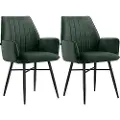 Loft 24 Loft24Spisestol med armlene ANZO, 2-pk.GrønnArmstolerFra Homeroom