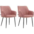 Loft 24 Loft24Spisestol med armlener ELVIRA, 2-pk.RosaArmstolerFra Homeroom