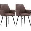 Loft 24 Loft24Spisestol med armlene ANZO, 2-pk.BrunArmstolerFra Homeroom
