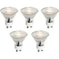 LUEDD Sett med 5 GU10 50mm LED-pærer klare 3W 230 lm 2700K