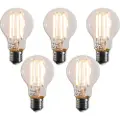 LUEDD Sett med 5 smarte E27 dimbare i Kelvin LED-pærer A60 Klar 7W 806 lm 1800-3000K