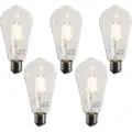 LUEDD Sett med 5 E27 LED Filamentpærer ST64 Klar 4W 470 lm 2700K