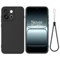 Mtp Products OnePlus 13T/13s Flytende silikon-deksel med håndstropp - svart