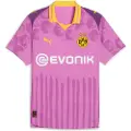 Puma KIDSUPER x BORUSSIA DORTMUND Authentic Jersey Men, Sport, Mauve Pop/Faster Yellow, L
