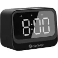 24hShop Denver EC-53B Vekkerklokke med Bluetooth 5.3-høyttaler og dobbel alarmfunksjon