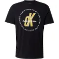Calvin Klein Jeans for man. LV04RC850G Macro Circle T-shirt black (M), Casual, Cotton, Short sleeve