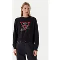 GUESS for woman. W5YQ06KB681 Sweatshirt Studdes love black (XS), Casual, Polyester, Long sleeve