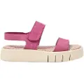 Art for woman. 11854F343003_043 Leather sandals 1854F Malaga pink (41), 3 to 5 cm, Velcro, Casual
