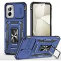 Mtp Products Motorola Moto G Stylus 5G (2024) Hybrid-deksel med Roterende Ring med Kameraskjold - Blå