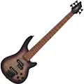 Gear4Music Chicago Select 5-String Bass Guitar by Gear4music Purple Burst