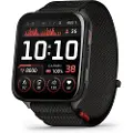 Garmin Venu X1 - Svart med skifer fiberforsterket titanium - sportsur med bånd - nylon - svart - display 2 - 32 GB - Bluetooth, Wi-Fi, ANT+ - 40 g