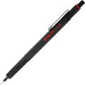 Rotring 600 Mechanical Pencil | 0.5 mm | Black All-Metal Body Propelling Pencil | Non-Slip Knurled Grip & Hexagonal Barrel