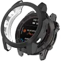Mtp Products Garmin Fenix 7X/7X Solar Electroplated TPU-deksel - Svart