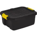 Strata Opbevaringskasse, Strata Heavy Duty med låg, sort, 24 L
