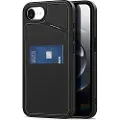 DUX iPhone 16e Rafi II Magnet-deksel med kickstand og kortspor - Svart