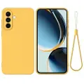 Mtp Products Samsung Galaxy A56 Flytende silikon-deksel med håndstropp - gul