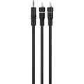 Sinox mini jack til phono kabel. 1,2m. Sort