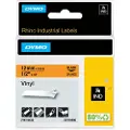 Dymo - Selv-adhesiv - sort på oransje - Rull (1,2 cm x 5,5 m) 1 rull(er) vinyl - for Rhino 4200, 6000, 6000 Hard Case Kit RhinoPRO 1000, 3000, 5000