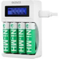 Deltaco - 4-6 t batterilader - (for 4xAA/AAA) + batteri 4 x AA-type - hvit