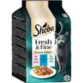 Sheba Multipack Sheba Fresh & Fine, poser 6 x 50 g - Laks, tunfisk og ørret i saus