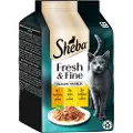Sheba Multipack Sheba Fresh & Fine, poser 6 x 50 g - Kalkun, kylling og fjærkre i gelé