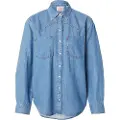 Levi's for woman. A7244-0075 Teodora Western Shirt blue (XL), Casual, Long sleeve, Lyocell