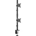 Gembird MA-D2-02 - Monteringssett (skrivebordsmontering, clamp 10-85 mm, grommet mount 10-40 mm) - for 2 skjermer - stål, plastikk - svart - skjermstørrelse: 17-32 - skrivebordsmonterbar