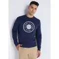 Victorio & Lucchino , V&L for man. 4623574 Box neck sweatshirt with embossed logo (XL), Blue, Casual, Cotton, Long sleeve
