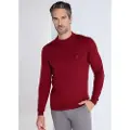 Bendorff for man. 870225164 Basic pullover with medium collar (3XL), Casual, Maroon, Cotton, Long sleeve