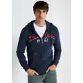 LOIS Jeans for man. 165733436 Sweatshirt with zip and hood navy (3XL), Casual, Cotton, Long sleeve