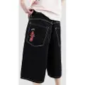 Empyre Ultra Loose Sk8 Denim W Embroidery Shorts svart