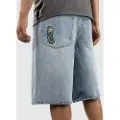 Empyre Ultra Loose Sk8 Denim W Embroidery Shorts blå