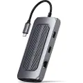 Satechi Multiport MX Adapter - Dokkingstasjon - USB-C - 2 x HDMI - 1GbE
