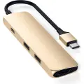 Satechi Slim Aluminum Multi-Port Adapter - Dokkingstasjon - USB-C