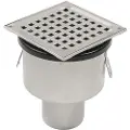 Blücher 75 mm afløbsskål til beton, uden studs, lodret