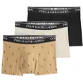 Ralph Lauren for man. 714830299171 Pack of 3 classic cotton boxer shorts brown, beige, black (L), Homewear, Multicolor
