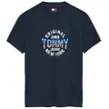 Tommy Hilfiger for man. DM0DM21913 Camiseta Circle marino (XXL), Casual, Cotton, Short sleeve, Navy
