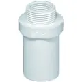 Purus lige overgang Ø32 mm i længde 65 mm med 1 udvendigt gevind i hvid PP