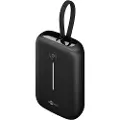 Goobay 10000mAh Powerbank med innebygd USB-C-kabel - 20W - Svart