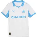 Puma Olympique Marseille 25/26 Home Jersey Youth, Clothing, White/Azure, 9-10Y